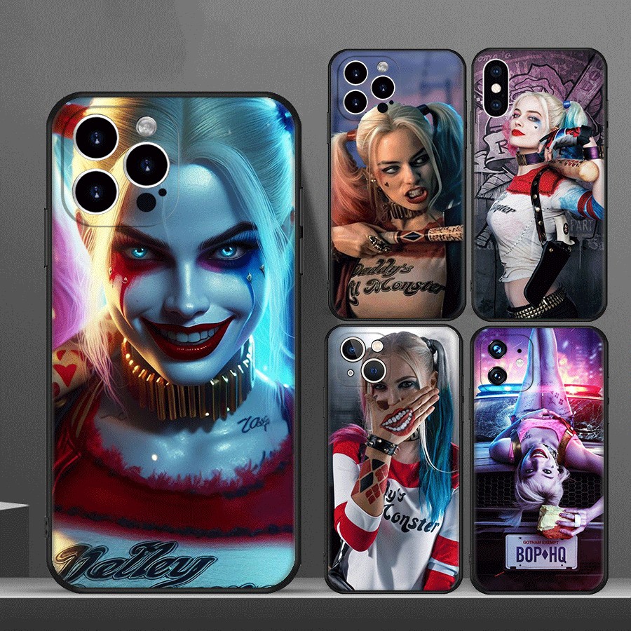 สําหรับ iPhone 13 14 15 Pro Mini plus Max Joker-2 Harley Quinn TPU ซิลิโคนอ่อนนุ่มกันกระแทกเคสโทรศัพ