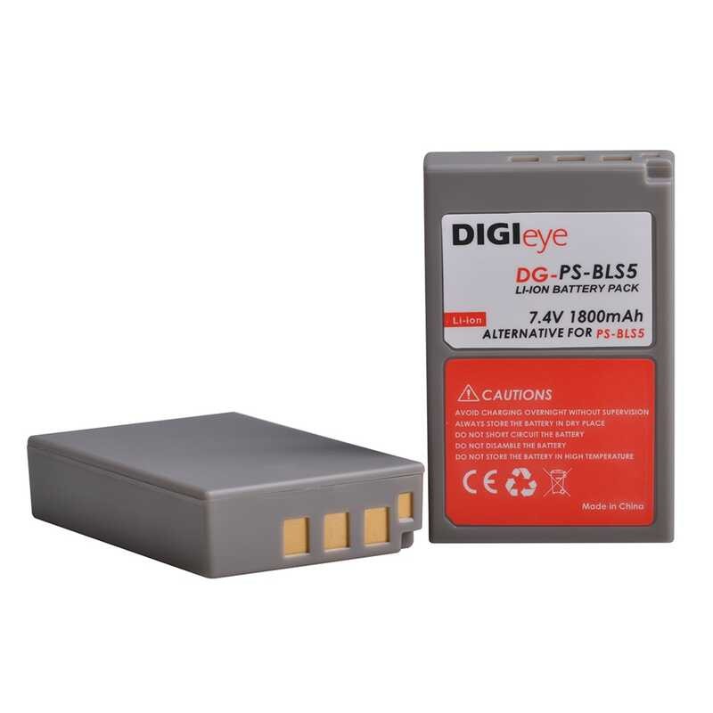 แบตเตอรี่1800mah 4D0 + LED Dual Charger สำหรับ Bls-5, Bls-50, Ps-Bls5 Olympus O