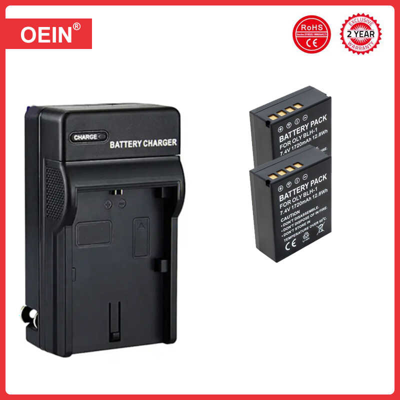 Δ 1720Mah Blh1 BLH 1 Blh-1 แบตเตอรี่ + ที่ชาร์จสำหรับกล้อง Olympus