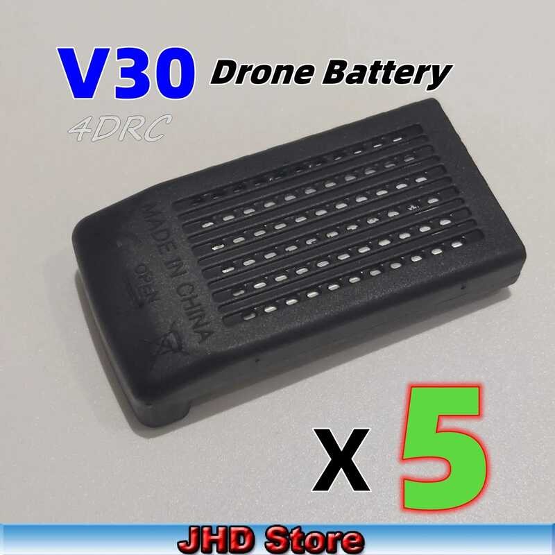Δ JHD เดิม 3.7V 1000Mah 4Drc แบตเตอรี่เสียงพึมพำ V30 แบตเตอรี่
