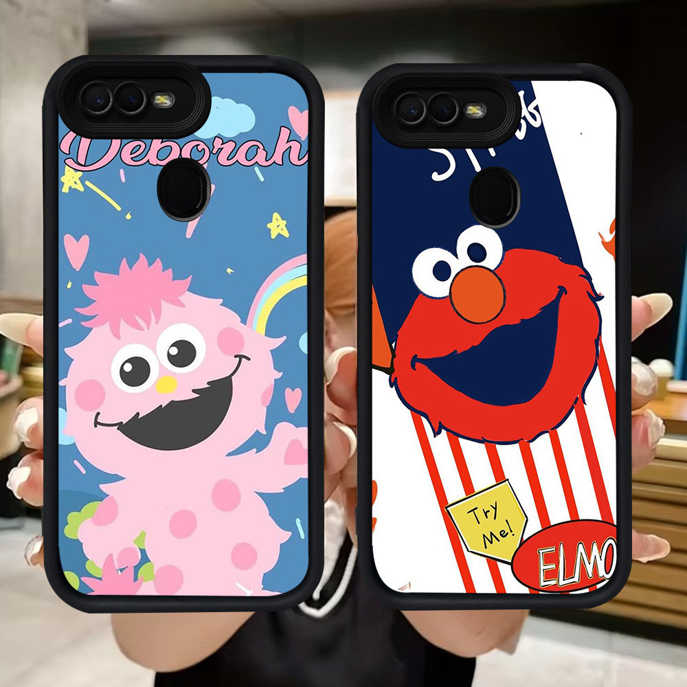 Q64 Elmo Cookie Monster soft Casing สําหรับ OPPO A5 A1K A12E A12 A5S A7 F9 Pro A12s A11K F5 A3S F7