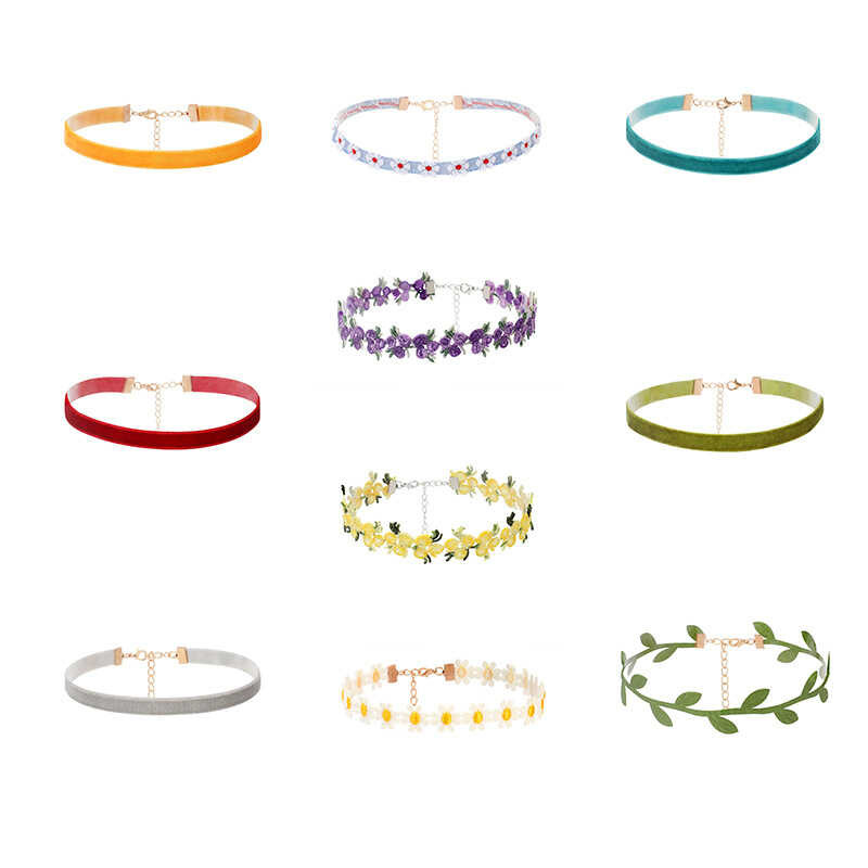 InfluencerFresh Chocker Flower Necklace Set สไตล์ใหม่สำหรับคนชอบแฟชัน