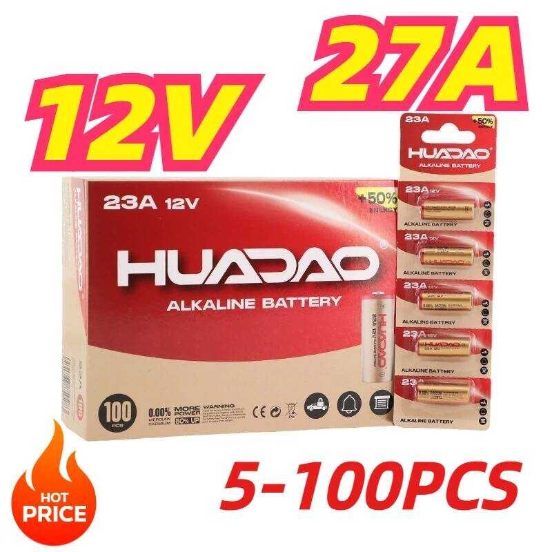 แบตเตอรี่อัลคาไลน์ 27A A27 12V G27A MN27 MS27 GP27A L828 V27GA ALK27A A27BP K27A VR27 R27A สำหรับกริ