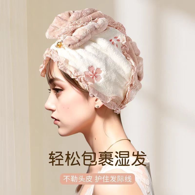 2025 Glam Hair Towel Wrap หนา Quick Dry Bow Design Bath Turban Super Absorbent สําหรับผู้หญิง