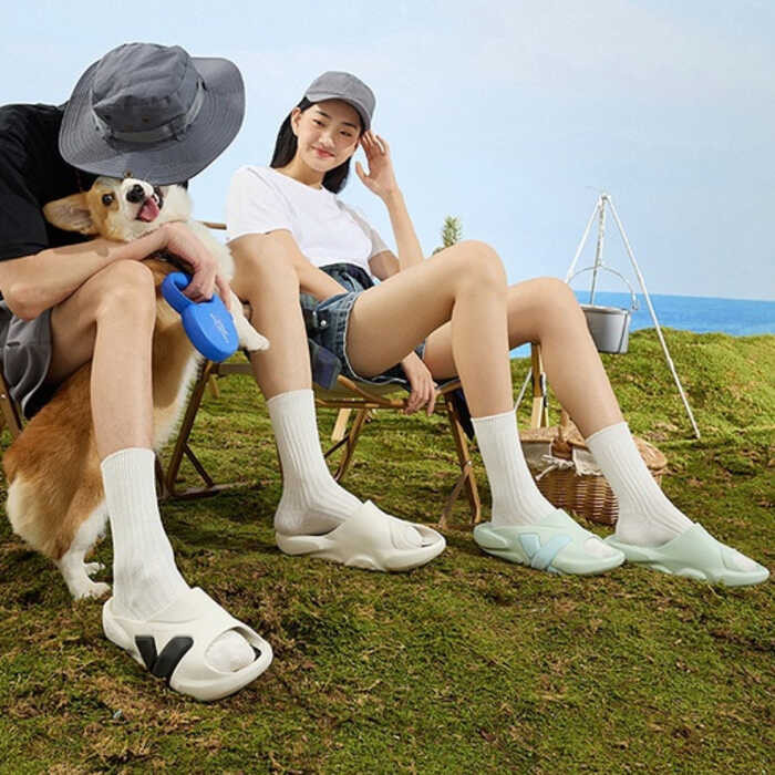 ❤ Xtep รองเท้าแตะลําลอง พื้นหนา กันลื่น แฟชั่นสําหรั