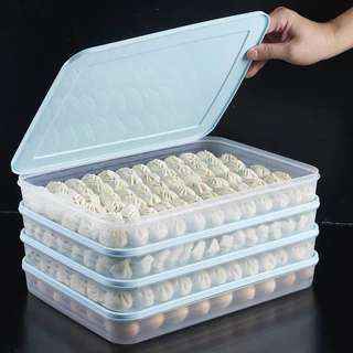 กล่องเกี๊ยวแช่แข็ง Dumpling Multi-Layerตู้เย็นQuick- Dumplingในครัวเรือนอาหารการเก็บรักษากล่องถาดFro