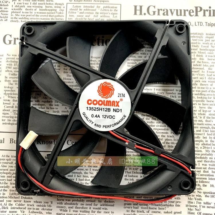 Coolmax 13525 H12B ND1 12V 0.4A แชสซีพัดลมระบายความร้อนเงียบ 13.5 ซม.