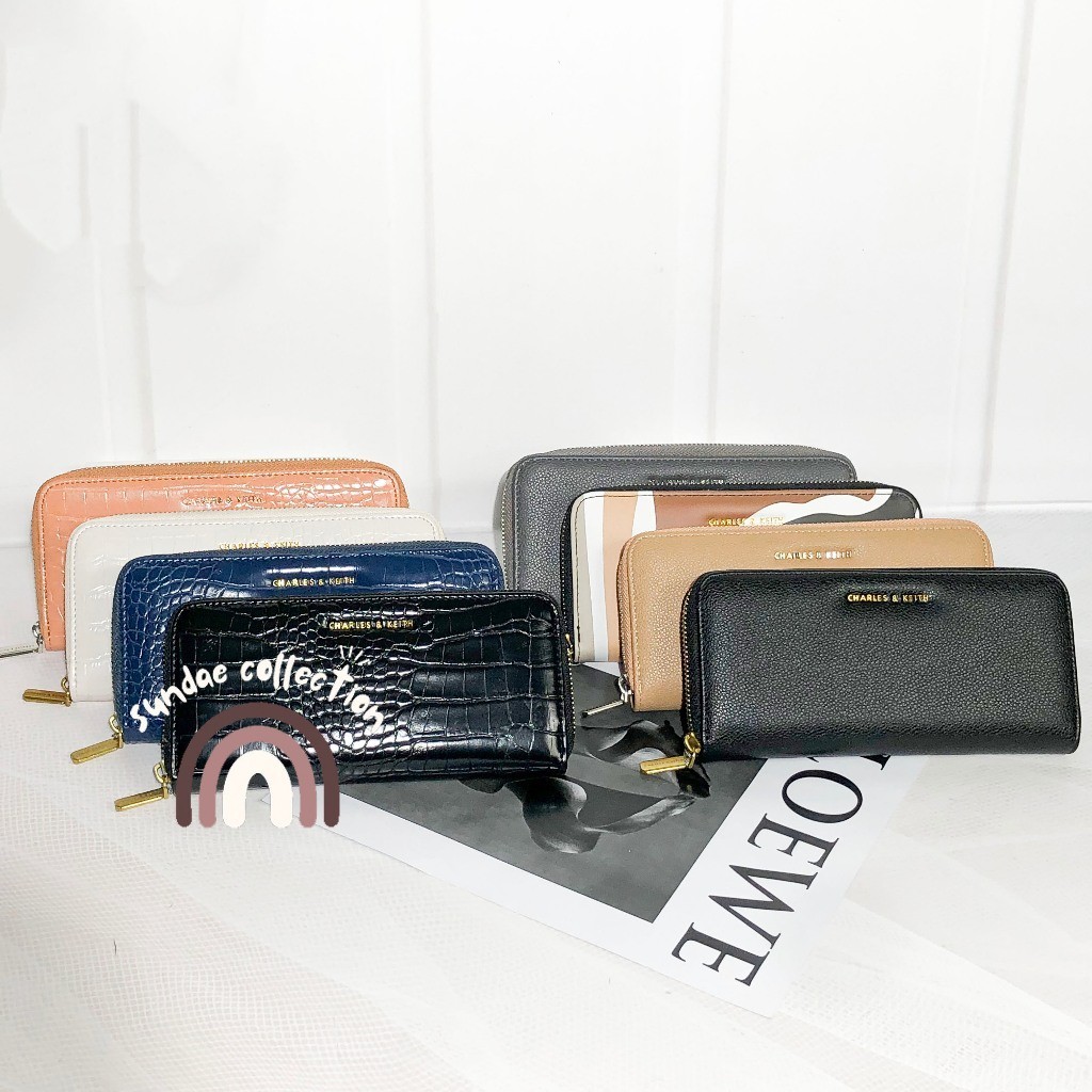 กระเป๋าสตางค์ใบยาวผู้หญิง CK LONG WALLET - SYNTHETIC CROCO CK009