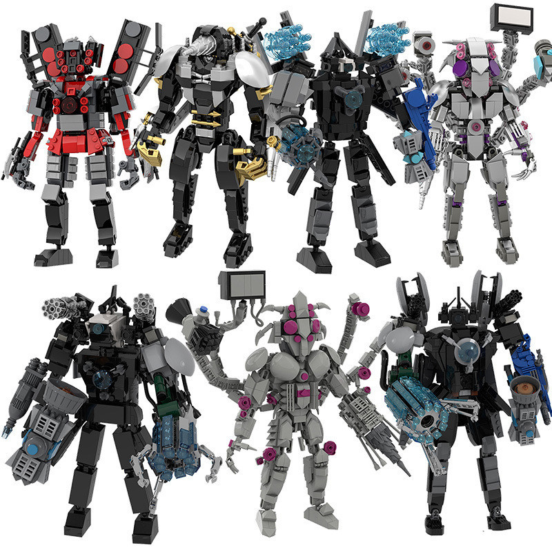 Skibidi Toilet Titan TV Man Camera Clock Man Sound Man Toys โมเดล Building Blocks ของเล่นสําหรับเด็