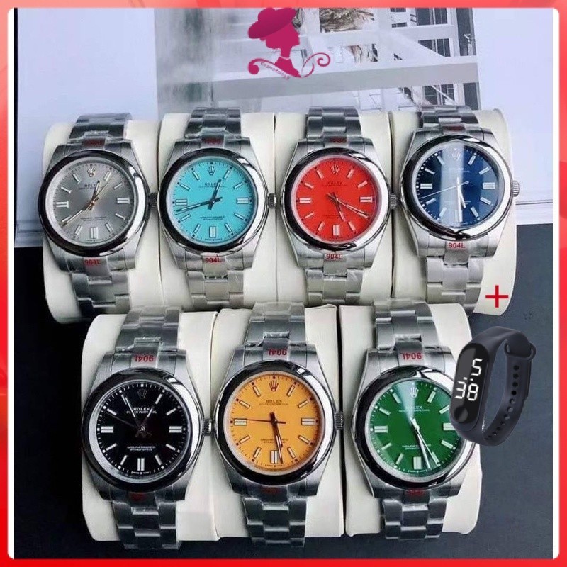 [R.X] นาฬิกาข้อมือผู้ชายสุดหรูควอตซ์ 38 มม. สีเงินสแตนเลสนาฬิกาธุรกิจ 51432