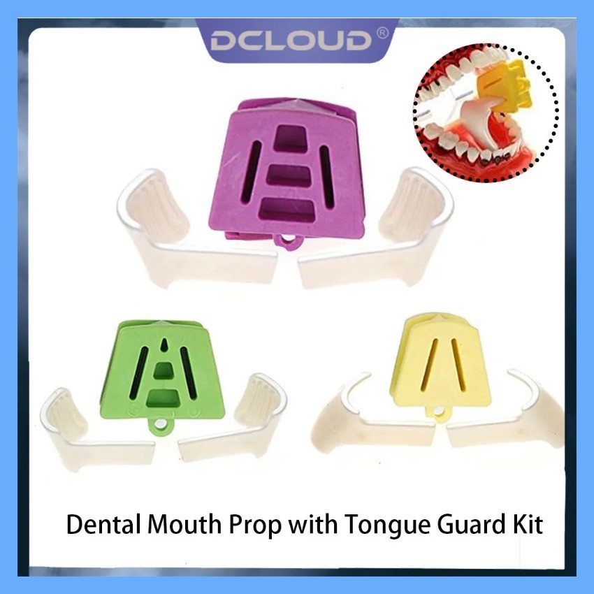 tk ขายร้อน  1Pc Dental Silicone Mouth Prop Latex Bite Block with Tongue Guard Bite Pads Block Autoc