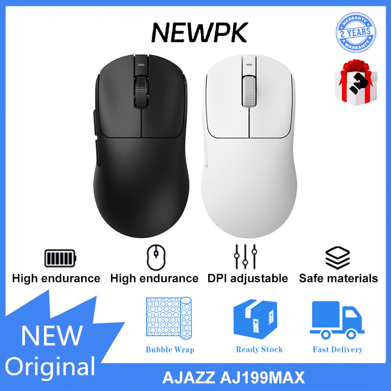 Ajazz AJ199MAX เมาส ์ สําหรับเล ่ นเกมสามโหมดไร ้ สาย