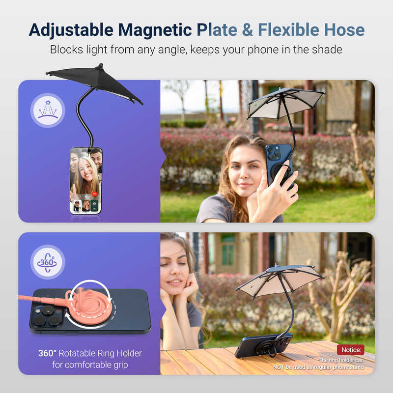 ❤ JJC Magnetic Phone Umbrella ป้องกันแสงสะท้อนบังแดดร่มโทรศัพท