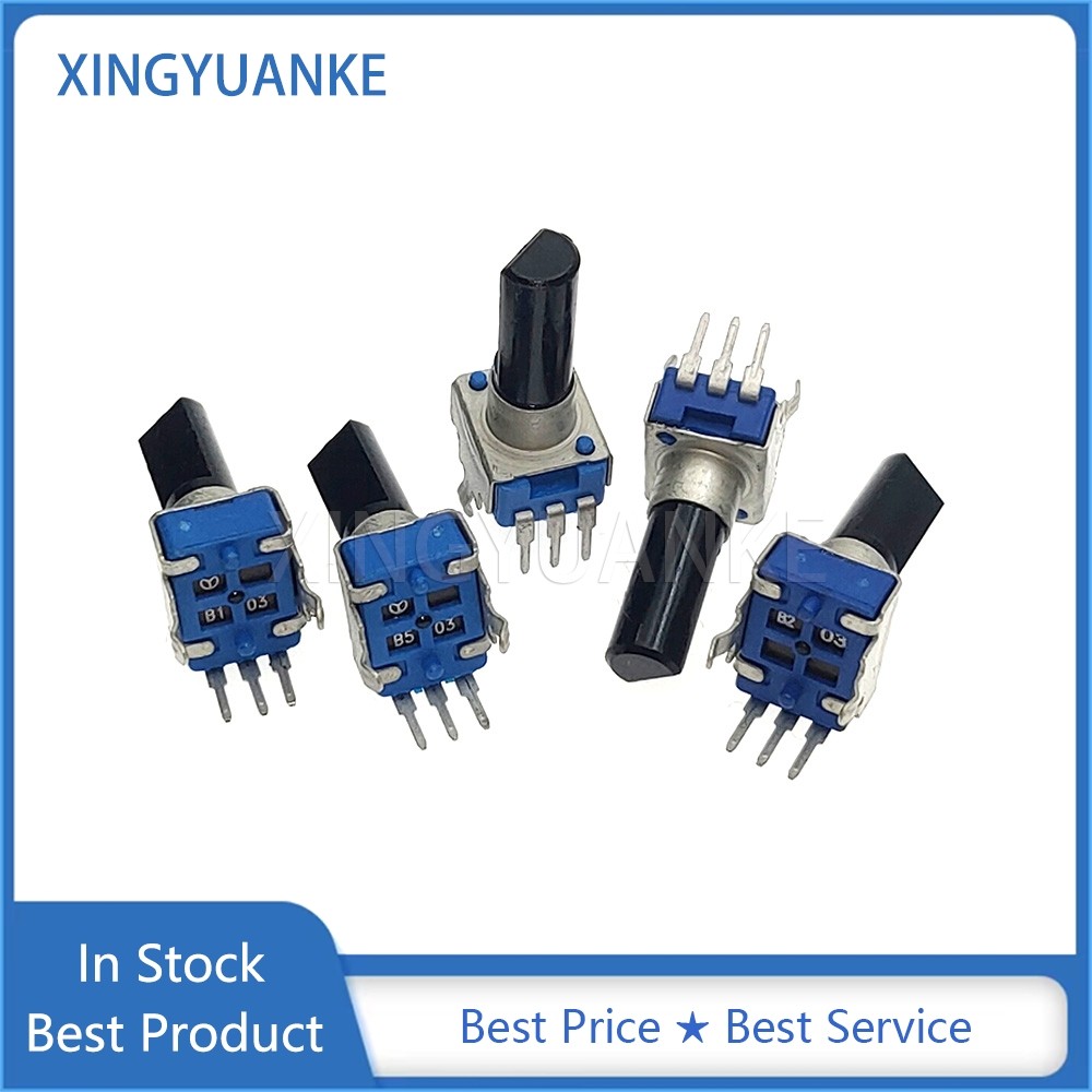 10 ชิ้น/ล็อต RV09 09 ประเภทแนวตั้ง Potentiometer B10K B20K B50K B103 B203 B503 3-Pin ความยาวเพลาครึ่ง 18 มม.
