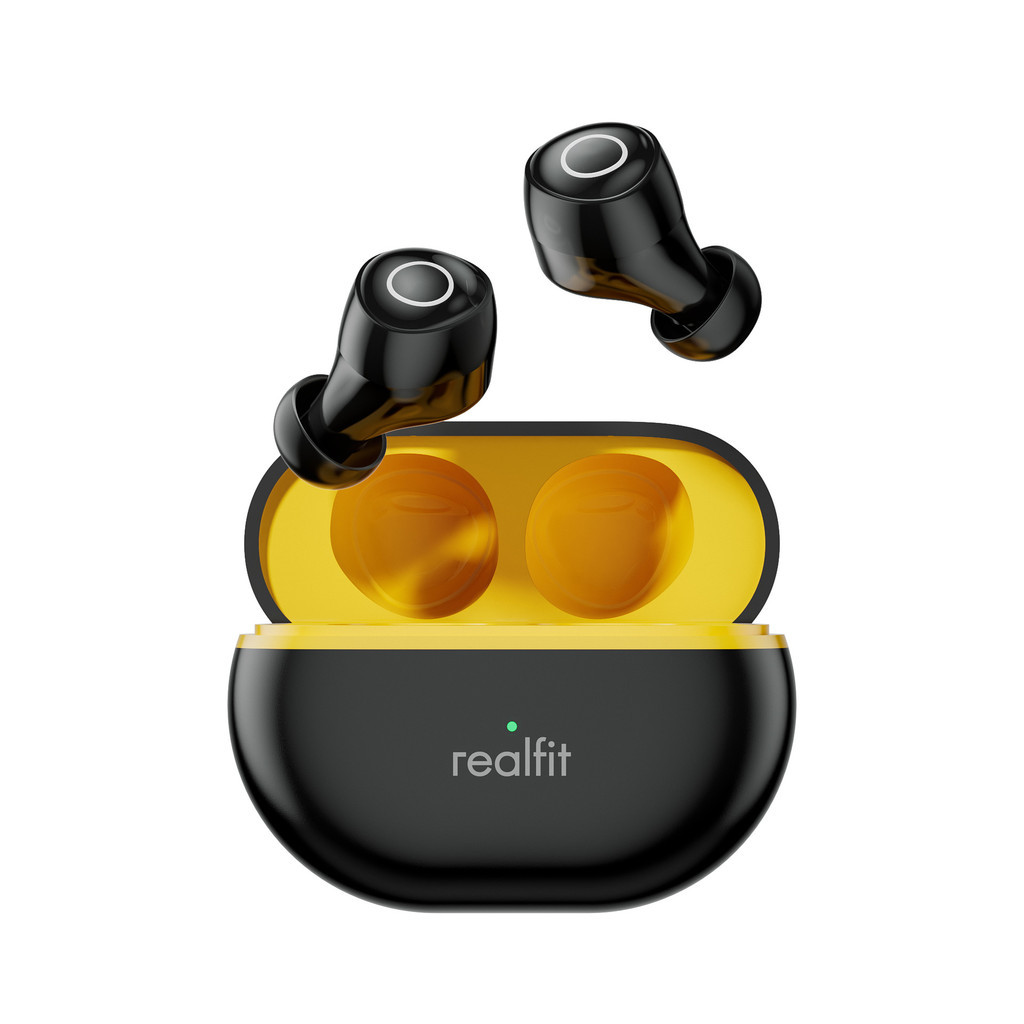 Realfit F4 AI หูฟังบลูทูธตัดเสียงรบกวนพร้อมไมโครโฟนควบคุม APP ปรับแต่งโหมดเกม EQ Latency ต่ํา