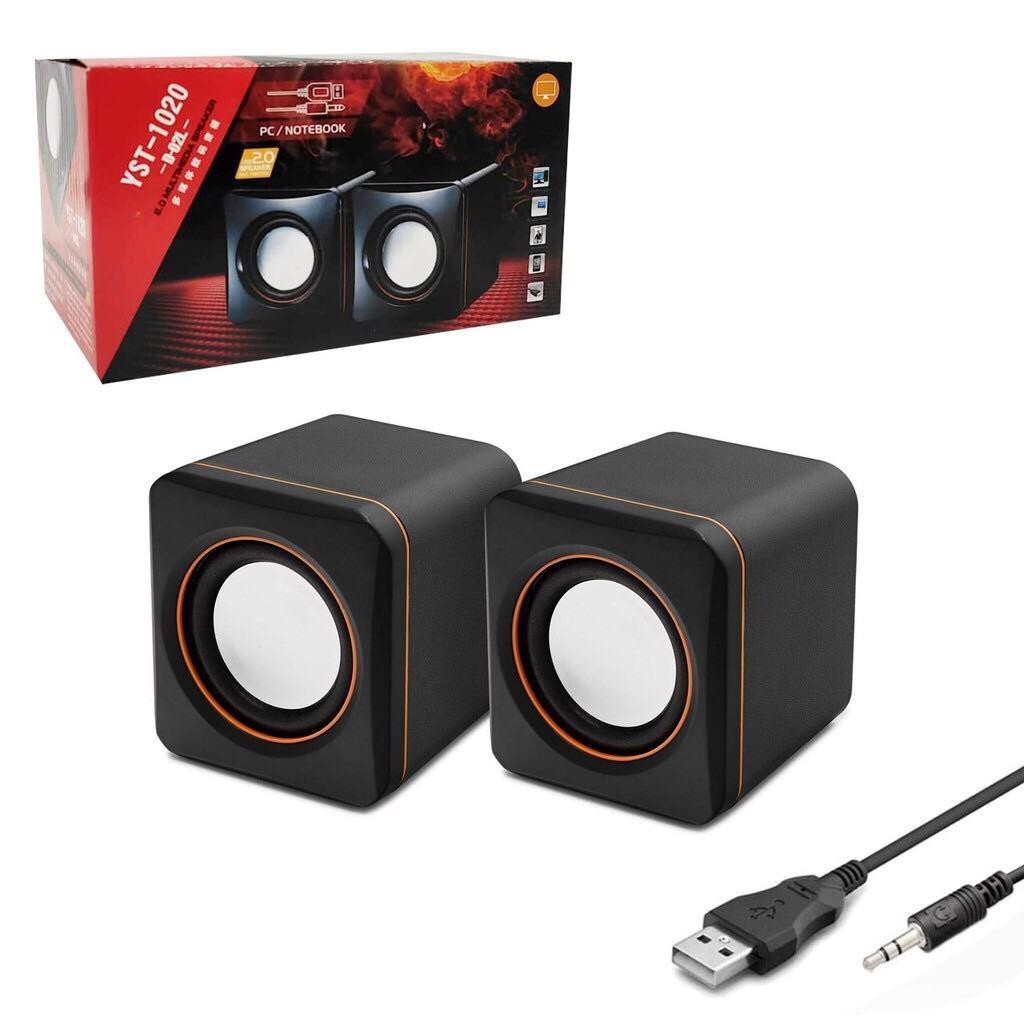 YST-1020ลำโพงคอมพิวเตอร์มัลติมีเดีย, 3.5mm, AUX 2.0พอร์ต, USB ขับเคลื่อน, มีสาย, เหมาะสำหรับพีซีคู่