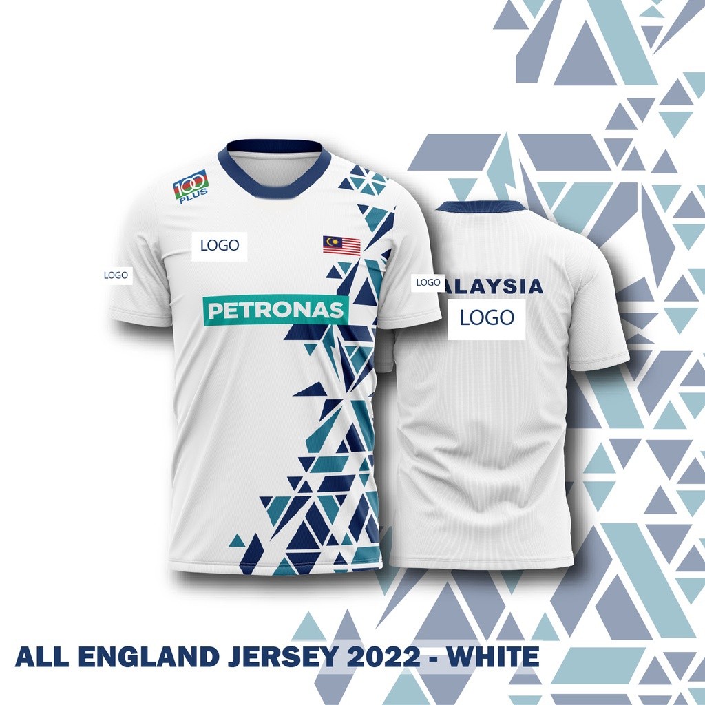 BADMINTON JERSEY MALAYSIA, BADMINTON SHIRT MALAYSIA 2024 (ALL ENGLAND - สีขาว)