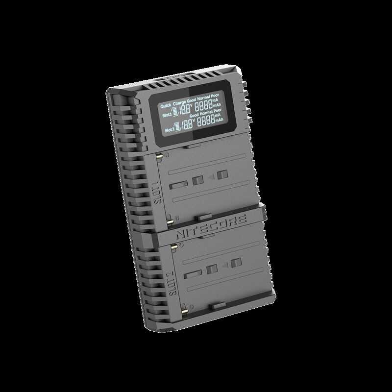 Δ Nitecore Usn3 Pro ช่องเสียบคู่ USB QC Charger สำหรับ Sony Np-Fm500h Np-F550