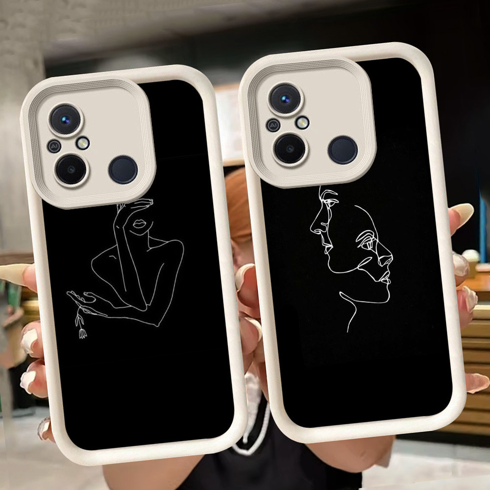 ปลอกอ่อนสําหรับ Xiaomi Redmi หมายเหตุ POCO 9A C65 M4 M3 9T 12C C55 C71 F7 A1 A2 9C 10C A5 7 Pro สีขา