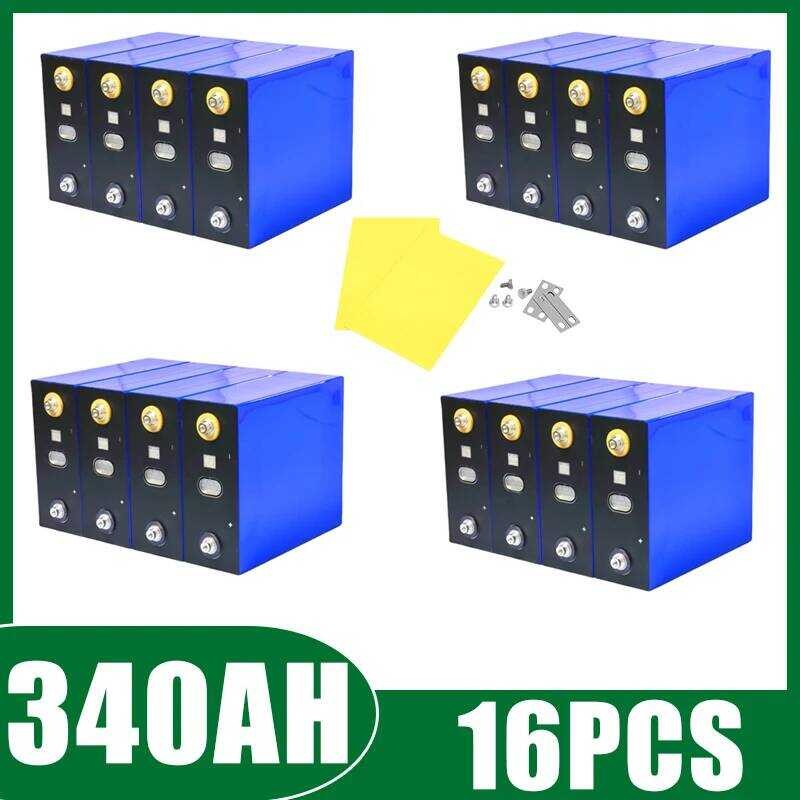 ใหม่ 16 ชิ้น 3.2V 320AH 280AH 340AH 200AH 120AH 32AH lifepo4 DIY 48V เรือเก็บพลังงานแสงอาทิตย์สำหรับ