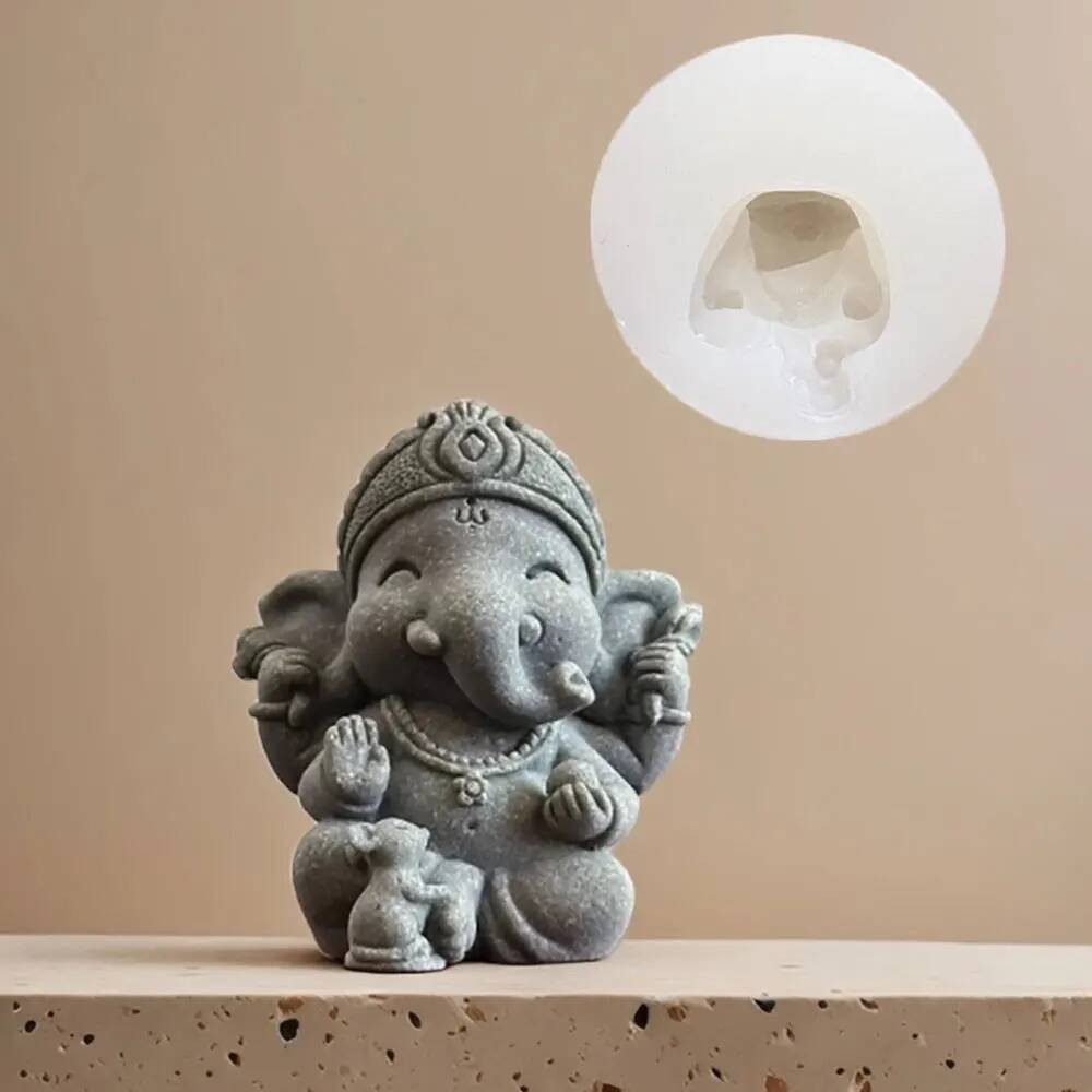 น่ารักเด็กช้างซิลิโคนเทียนเรซินแม่พิมพ์คอนกรีตซีเมนต์หัตถกรรมแม่พิมพ์ DIY น้ํามันหอมระเหยปูนปลาสเตอร์ตกแต่งแม่พิมพ์ mo-th-151