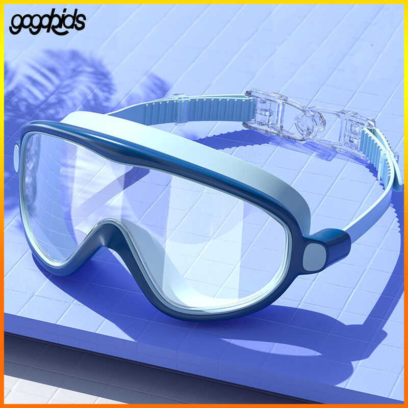 ❤ Gogokids Kids Swimming Waterproof Anti-Fog HD Glasses Large Frame Goggles For Boys Girls Pro