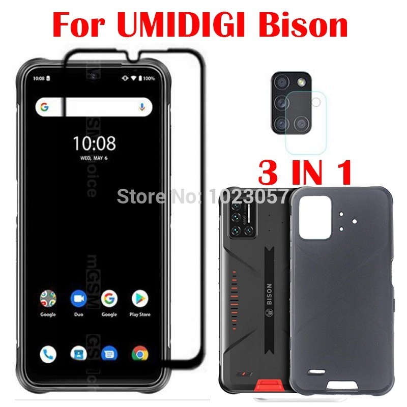 สําหรับ umidigi bison 3-in-1/ซิลิโคนสําหรับ umidigi bison umidigi bison Pro GT X10 Pro A9 กระจกนิรภั