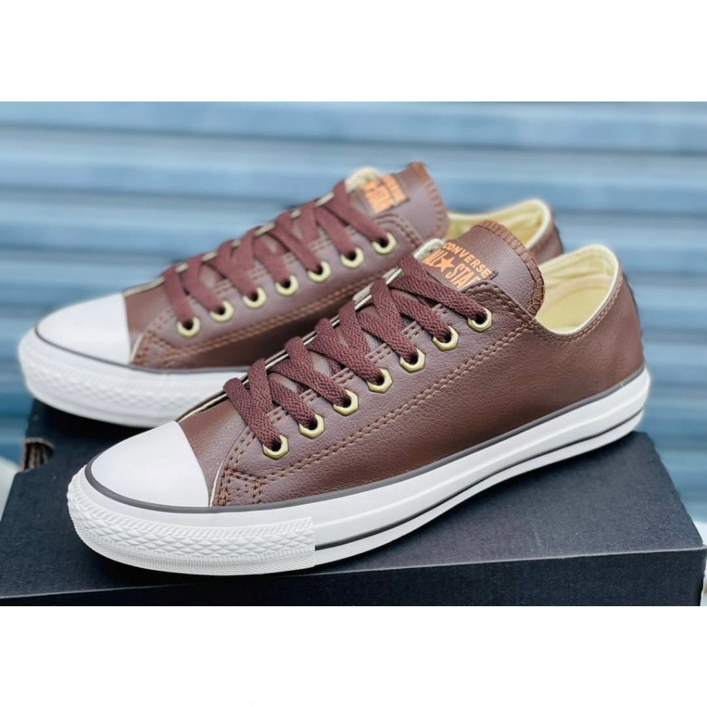 Converse All Star หนังแท้ 100% สีน้ําตาล