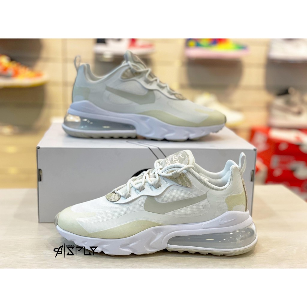 Nike W AIR MAX 270 React SE apricot Leisure Women's Sports Training Running Shoes รองเท้าผ้าใบ Max27