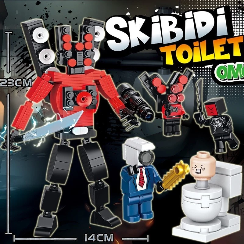 ชุดบล็อกตัวต่อ Skibidi Toilet สำหรับเด็ก