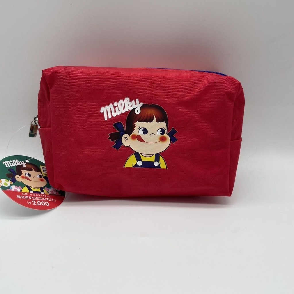 กระเป๋าเครื่องสำอางเกาหลี Daiso Fujia แบบล้างทำความสะอาดได้ กระเป๋าเก็บเครื่องสำอางแบบพกพา น่ารัก