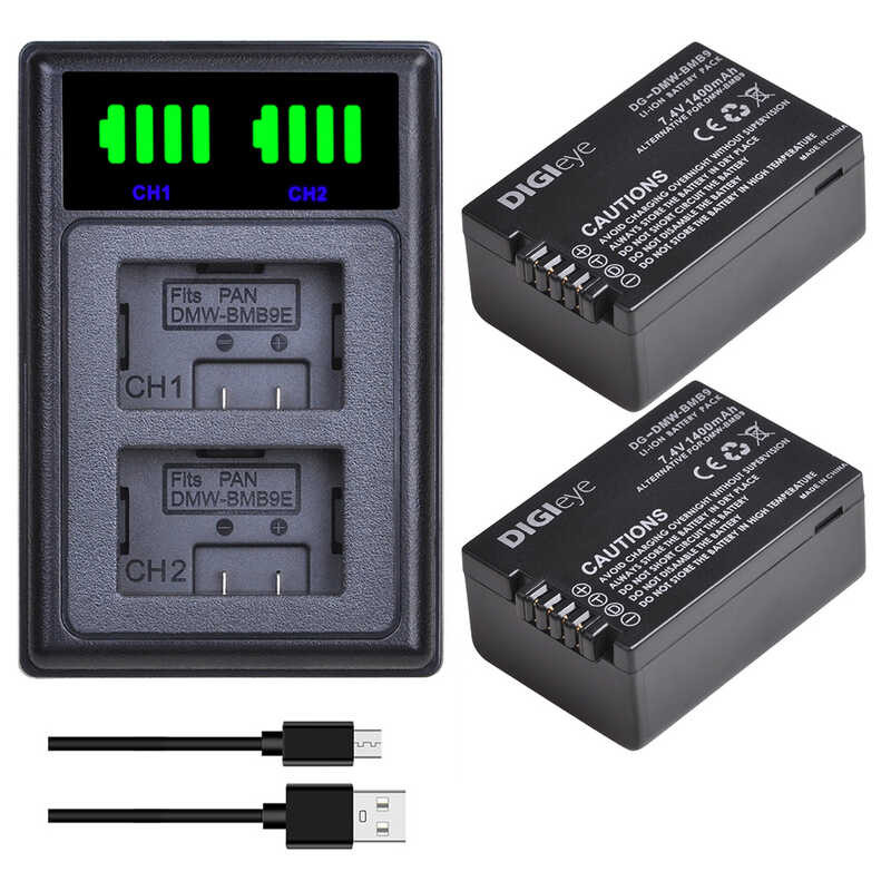 พานาโซนิค 3 Lumix DC-FZ82 FZ70 FZ60 FZ100 FZ150 FZ40 FZ45 FZ47 FZ48 1,400 mAh DMW-BMB9 D