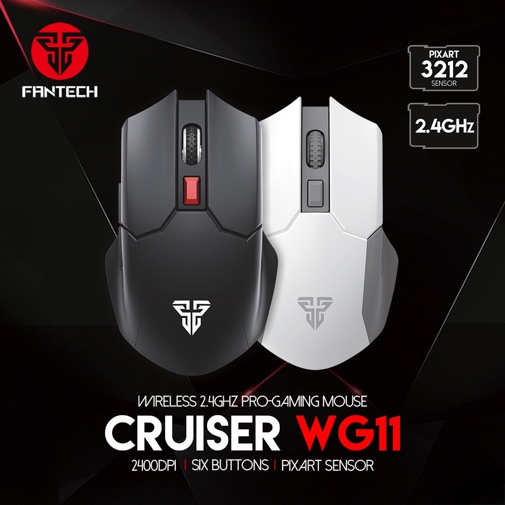 Fantech Wg11 Cruiser 2.0 เมาส์ไร้สายเมาส์สํานักงานเมาส์สําหรับเล่นเกมเงียบ 2.4Ghz 800 2400Dpi เมาส์