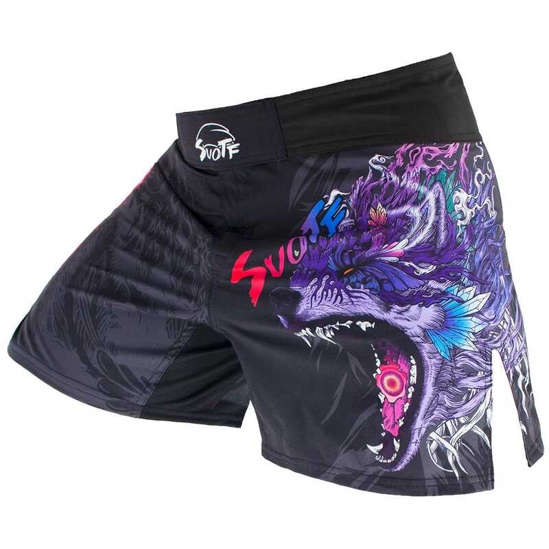 SUOTF Fighty Wolf Breathable Fighty MMA Shorts ไทเกอร์ มวยไทย Kickbo Training Shorts