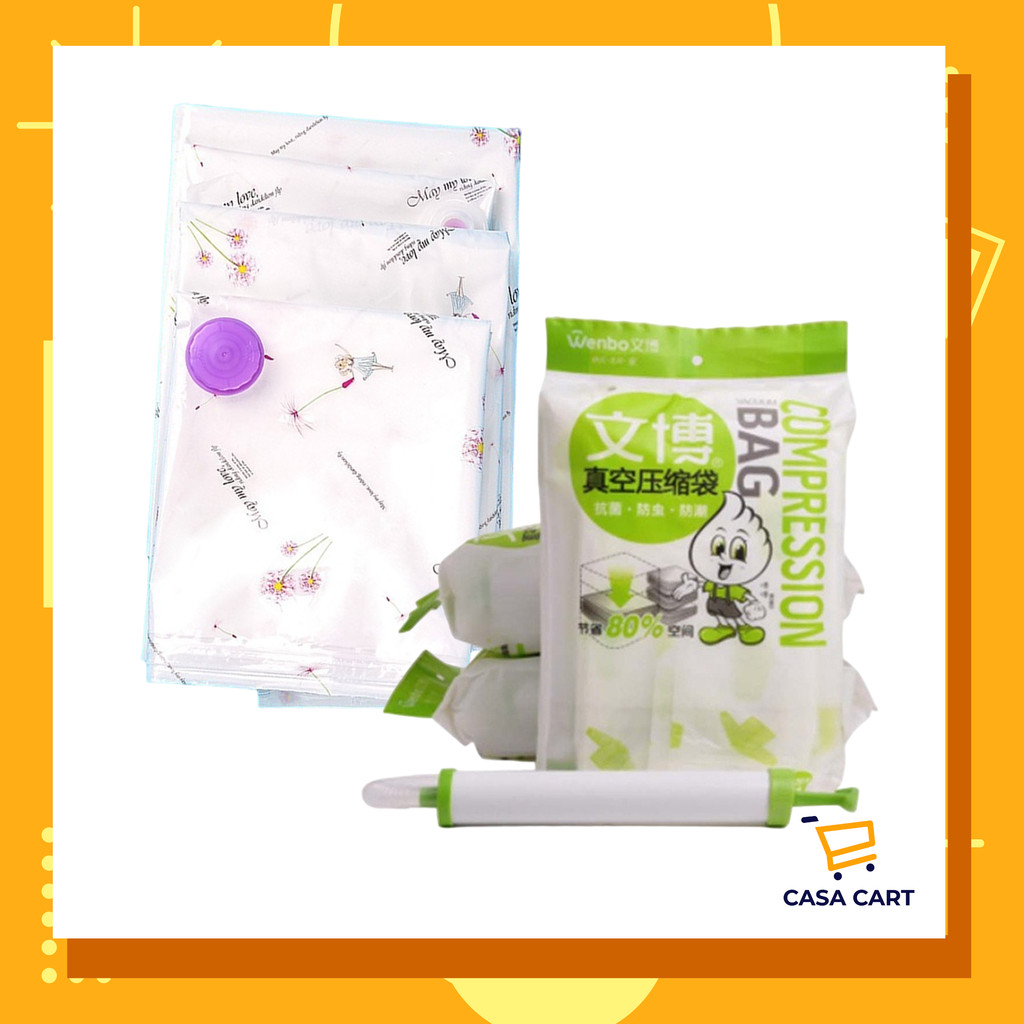 CASA CART Wenbo ที่แข็งแกร่งมาก X 8 ชิ้นจัดเก็บถุงสูญญากาศการบีบอัด 4L4M