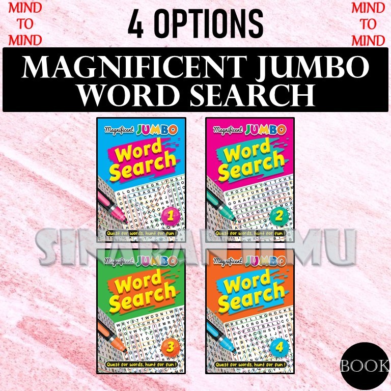 (SI) MAGNIFICENT JUMBO WORD SEARCH BOOK 1 2 3 4 - จิตใจต่อจิตใจ