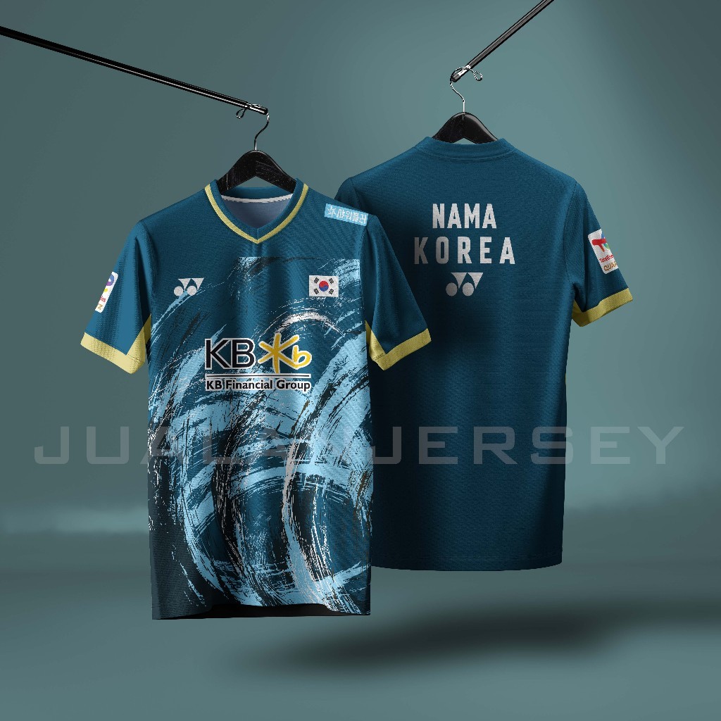 (ฟรี CUSTOM NICKNAME) Jersey BAJU BADMINTON KOREA SERIES 2024 AN SEE YOUNG