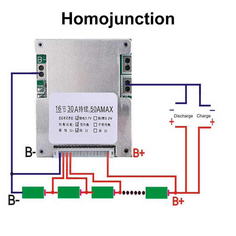 ❤ Diymore 16S 60V 50A BMS เครื่องชาร์จแบตเตอรี่ลิเธียมคณะกรร
