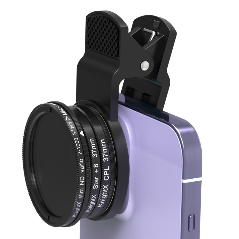 Knightx 37 มม.คลิปโทรศัพท์ Prism กรอง ND เลนส์มาโคร CPL Star Filter สําหรับอุปกรณ์เสริมโทรศัพท์มือถือ