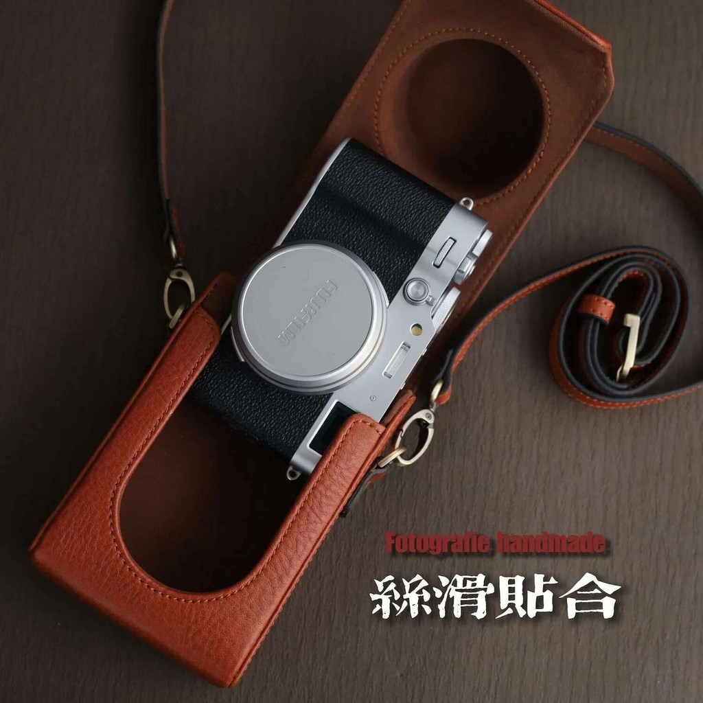 ของแท้หนังป้องกันกล้องฝาครอบ Boby กล่องสําหรับ Fujifilm X100VI X100V ฟรีจริงหนังสายคล้องคอ