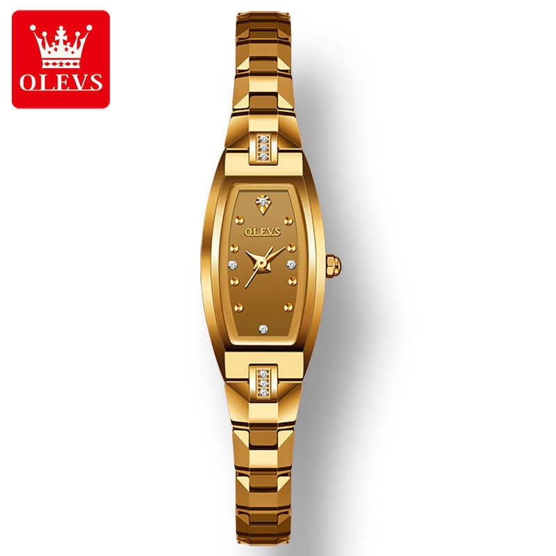 ❤ OLEVS 5501 Tungsten Steel Band Watch For Japan Quartz Fashion Waterproof Women Wristwatches