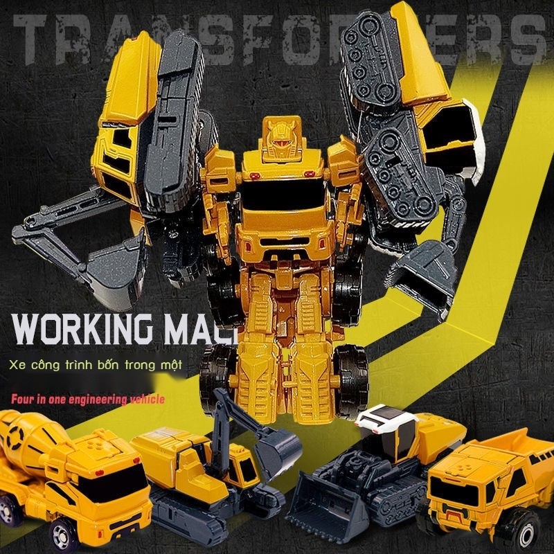 [ ราคาสุด ๆ ] Transformation Boy Engineering Toy Car King Kong Alloy Steel Dinosaur Monster Auto