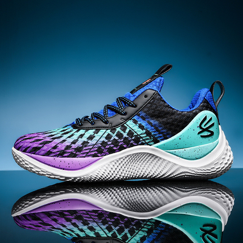 รองเท้าบาสเก็ตบอล Curry 10 สําหรับผู้ชายและผู้หญิง, ฤดูร้อน Breathable Low-top Youth Big เด็กนักเรีย