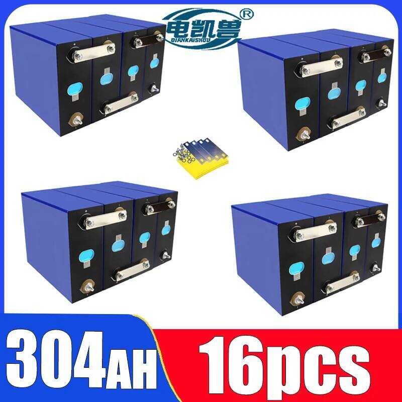 16 ชิ้น ใหม่ 3.2V 304AH 340AH 320AH 280AH lifepo4 DIY เรือไฟฟ้า 48V การเก็บพลังงานแสงอาทิตย์ในครัวเร