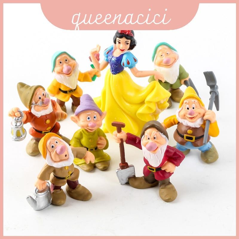 Enchanting Collection Of 8 Princess Snow White และตุ๊กตาคนแคระทั้งเจ็ดสําหรับเด็ก
