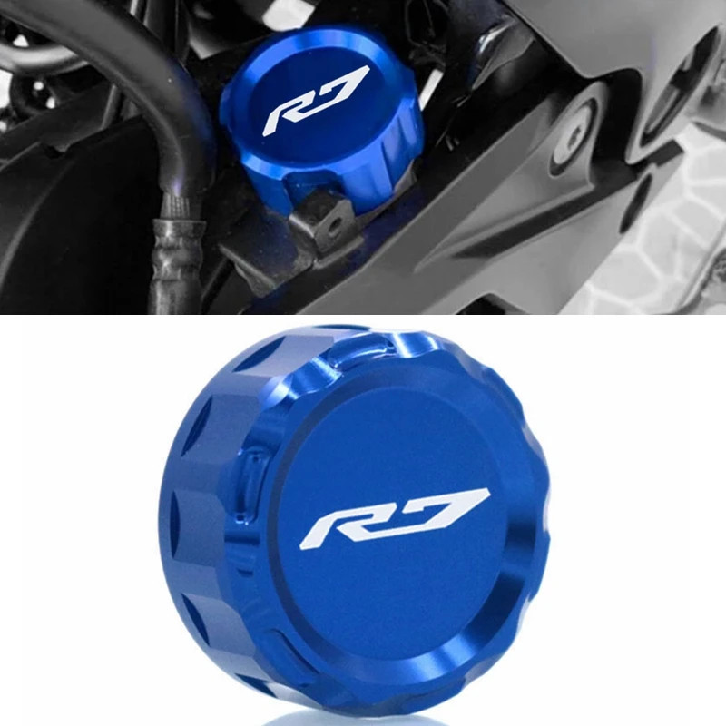 อุปกรณ์เสริมรถจักรยานยนต์ CNC เบรคอ่างเก็บน้ําฝาครอบถังน้ํามันถ้วยสําหรับ YZF-R7 YZF R7 YZFR7 2021 2