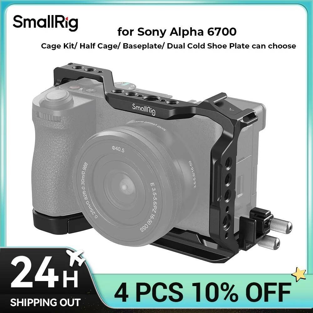 SmallRig Cage Kit / Half Cage / Baseplate / Dual Cold Shoe Mount Plate / สําหรับ Sony Alpha 6700 พร้