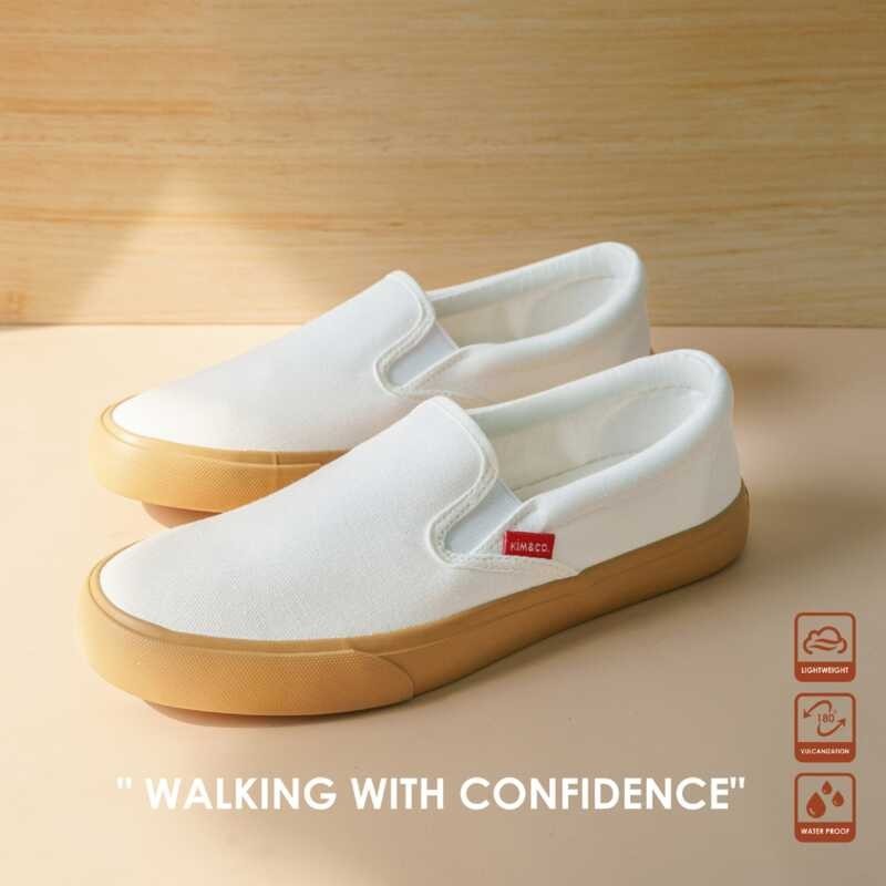 Kim&Co. Sunrise(Kf008w) รองเท้าผ้าใบกันน้ำ แฟชั่นผู้หญิง สลิปอ