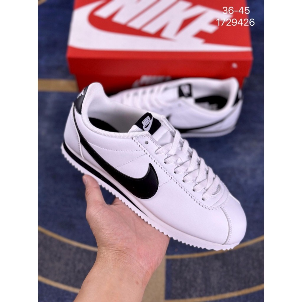 ฟิกเกอร์ Nike Classic Cortez Leather Forrest Gump Retro Sports Shoes Men Women Shoes Running Shoes