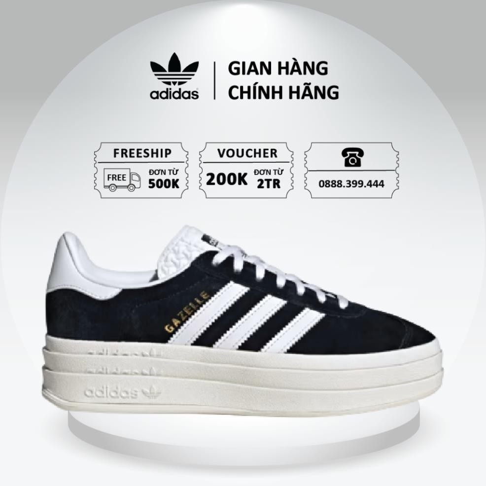 [ของแท้] Adidas Gazelle BoldBlack White Shoes HQ6912